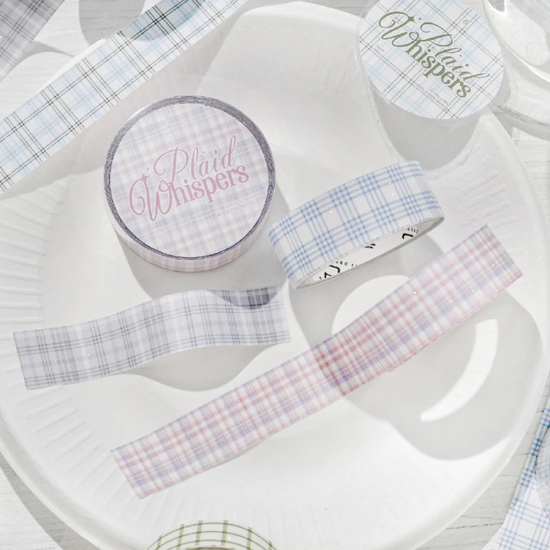 Journal GO 1.5cmx2m Plaid Washi Tape for Scrapbooking Collage Junk Journaling Adhesive Masking Tape Cute Tape Stationary