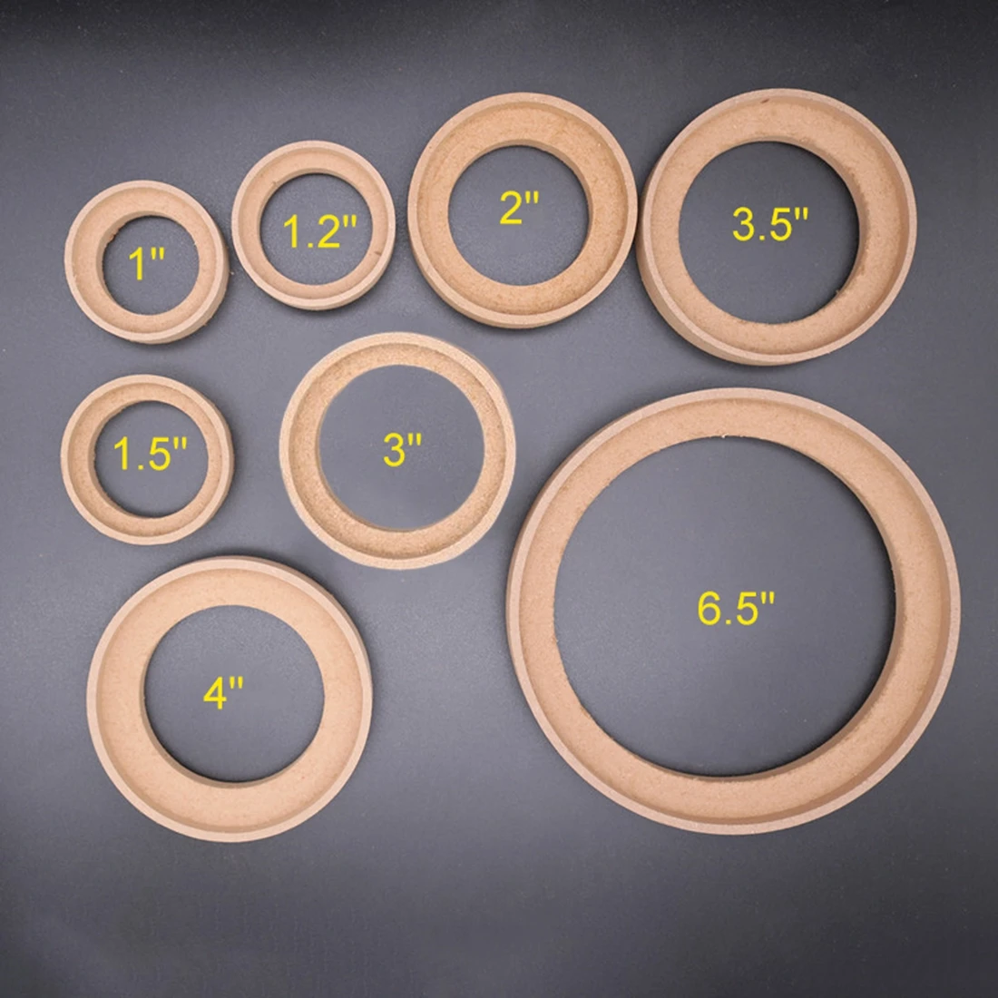 2 sztuk głośnik do samochodowego systemu Audio Spacer pierścień adapter wsporniki 1 "1.5" 2 "2.5" 3 "3.5" 4 "drewna montaż Spacer pierścienie wgłębienie płyta Bezel