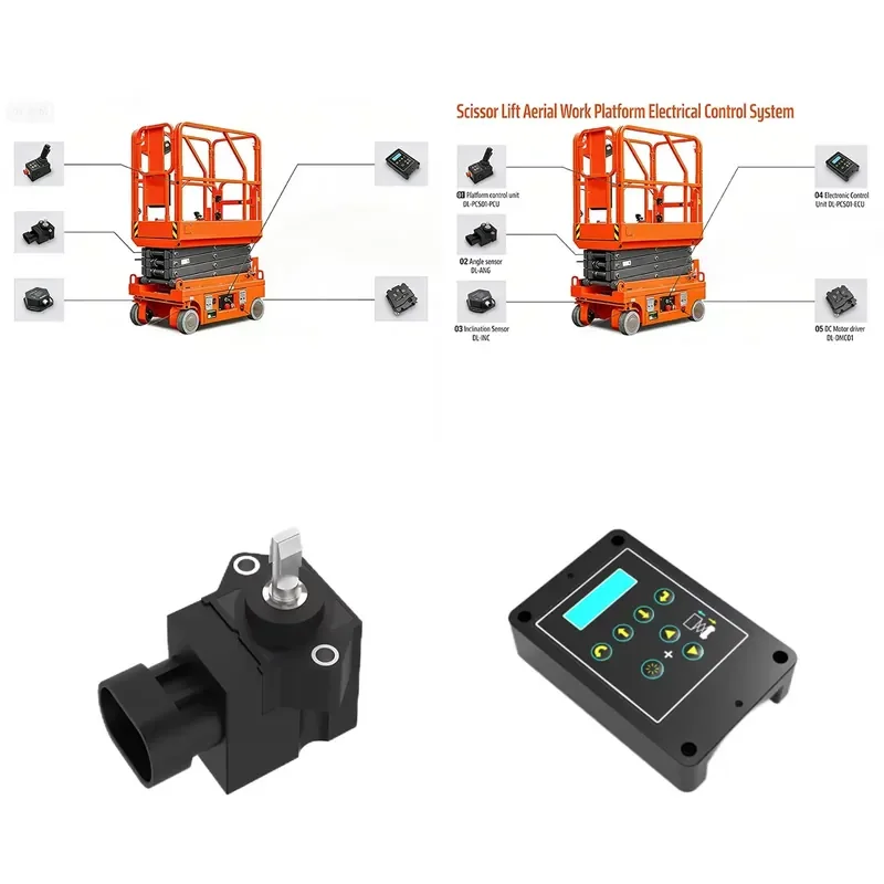 Scissor Lift Electrical Control System Kit Full Solution Aerial Work Platform ECU PCU Tilt Sensor Control System DL-PCS01