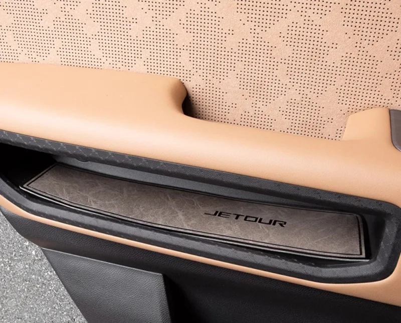 Car Full Car Leather Slot Pads Fit for JETOUR Traveler T2 2023-2024 Auto Full Car Leather Door Slot Pad Modified Accessories
