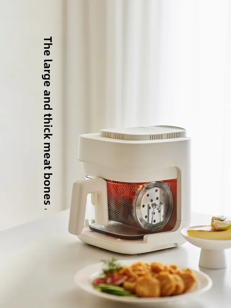 220V 2L Glass Air Fryer Home Use Visual Multifunctional Smart Electric Deep Fryer No Need to Turn Over, Exquisite Design