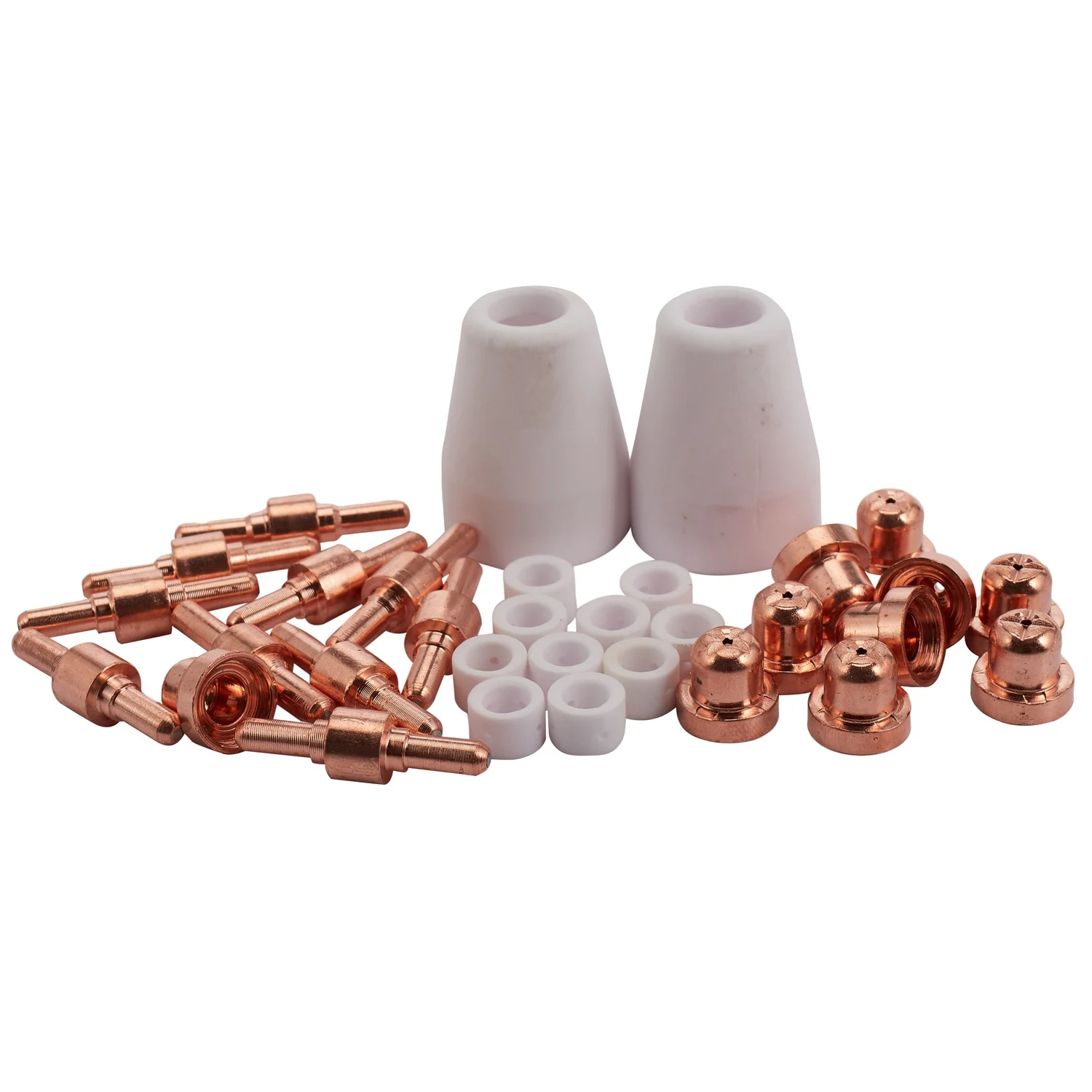 32pcs pour PT 31 LG-40 40a Taille Standard Plasma De Coupe Torche Cutter Consommables arc-en-ciel Pointe Buses Électrode