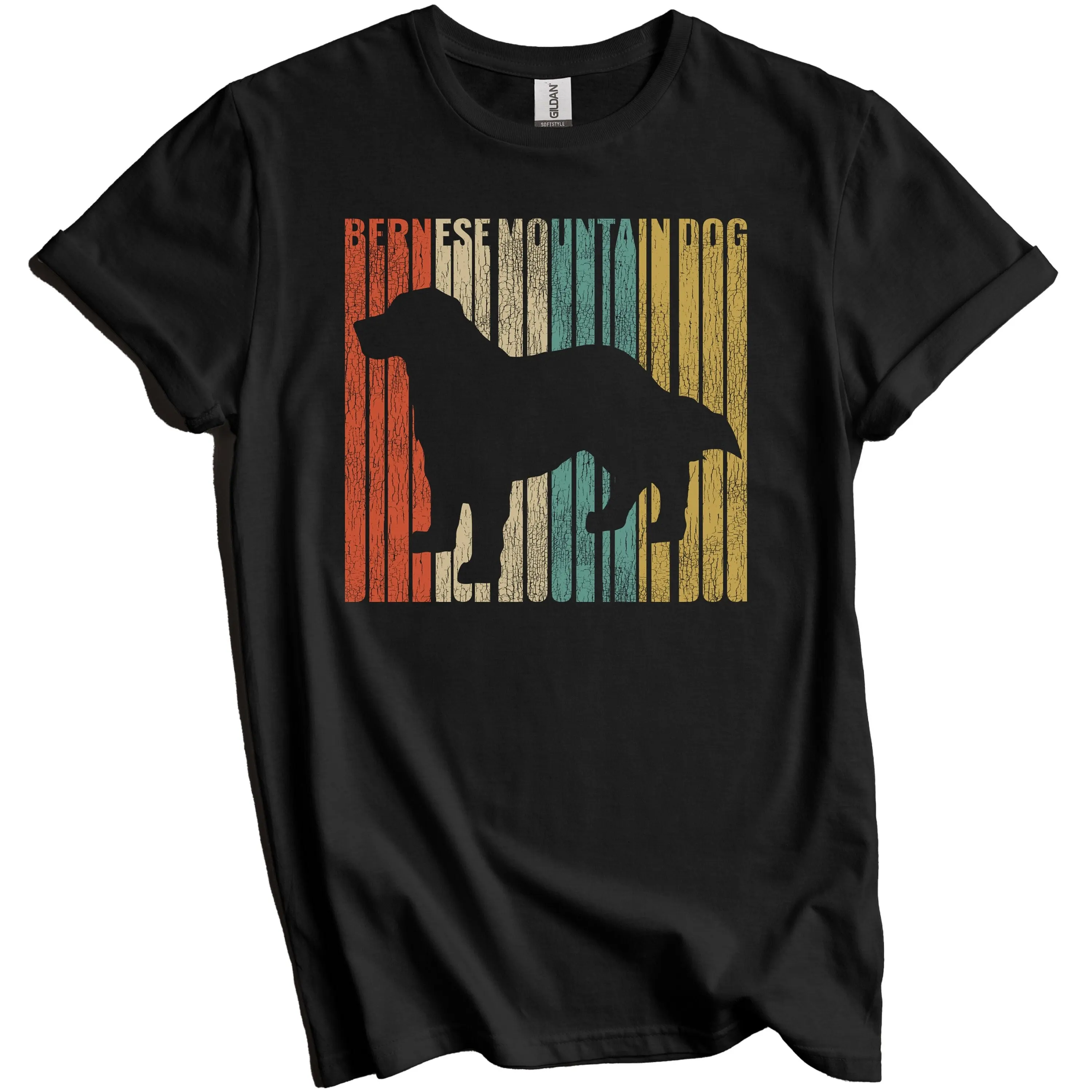 Bernese Mountain Dog T Shirt Retro For Owner Distressed Vintage Look