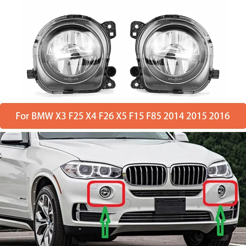 63177317251 63177317252 Car LED Light For BMW X3 F25 2009 2010 2011 2012 2013 2014 2015 2016 Front LED DRL Fog Lamp