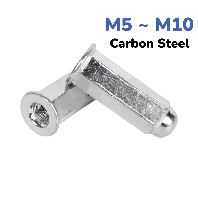 

M5 To M10 White Zinc Carbon Steel Heightened Flange Dome Nuts Extended Acorn Lock Cap Nuts