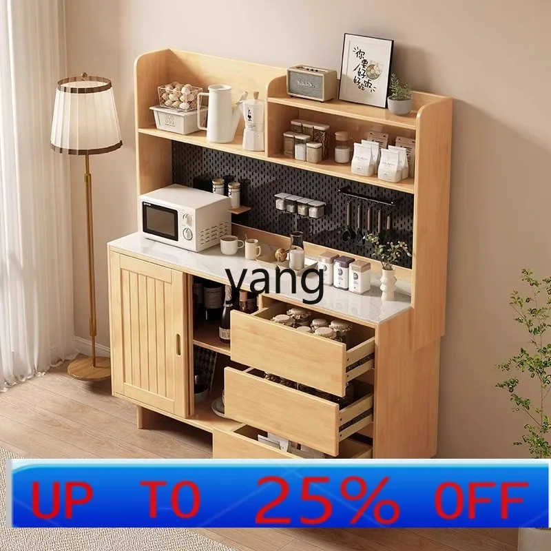 LMM all solid wood dining side cabinet against the wall integrated hole board living room home kitchen tea cabinet