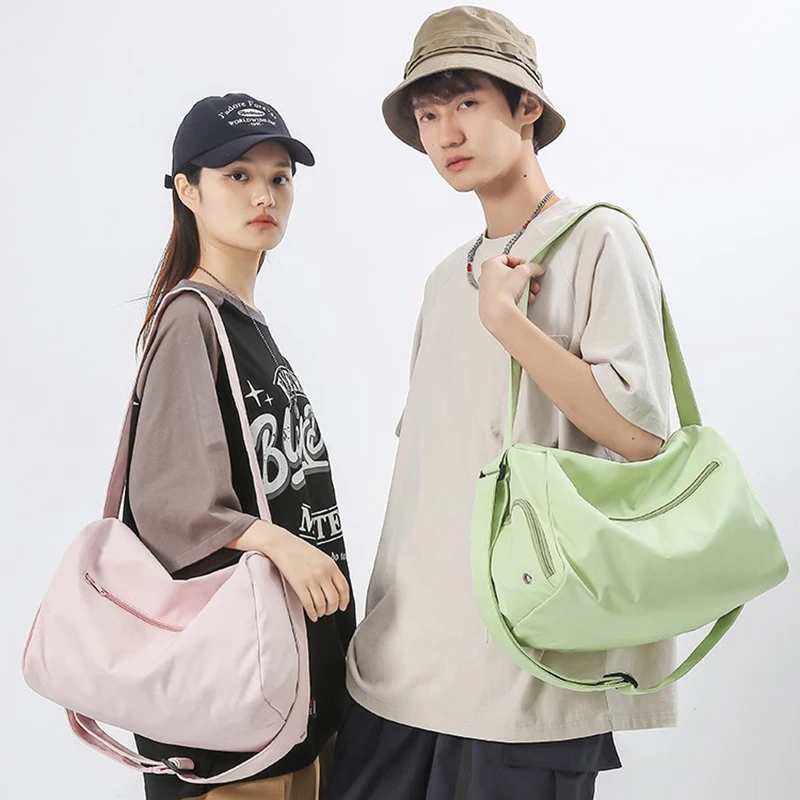 1Pcs Large Crossbody Travel Tote Bags For Women 2024 Canvas Shoulder Messenger Bag Sports Yoga Satchels Fashion Woman Handbag