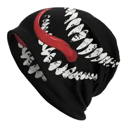 Alien Monster Villain Teeth Skullies Beanies Caps Unisex Winter Warm Knitted Hat Adult Venom Demon Bonnet Hats Outdoor Ski Cap