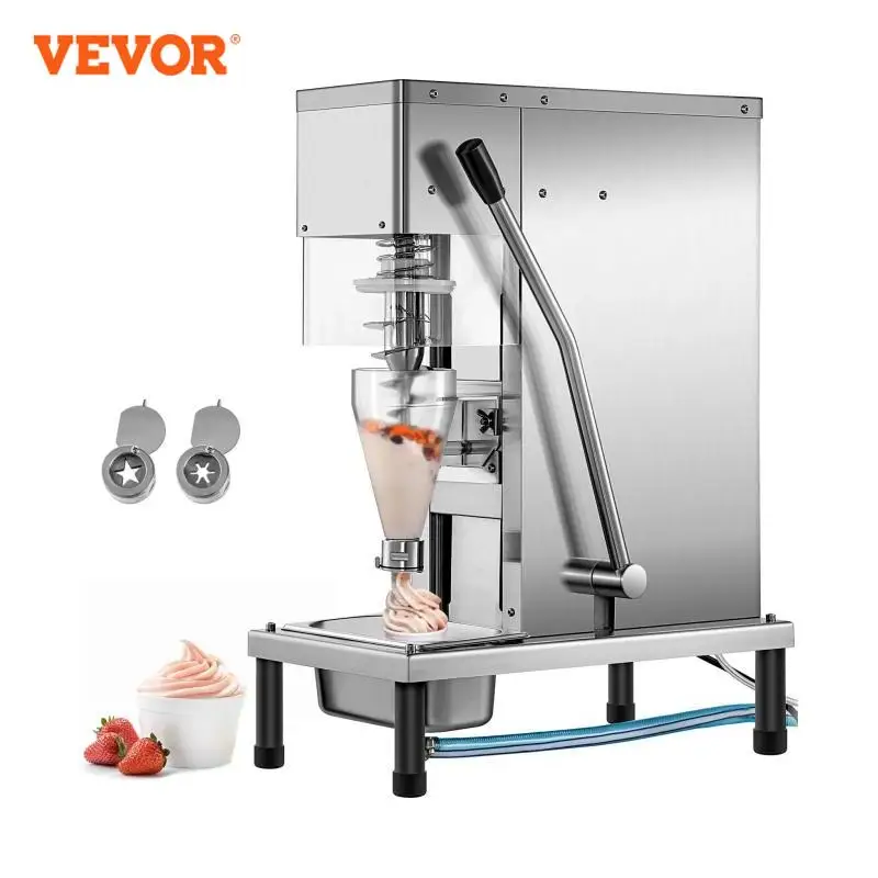 VEVOR Frozen Yogurt Blending Machine Fridge to Make Milkshake Ice Cream Mixing Stainless Steel Commercial Granizing Equipment