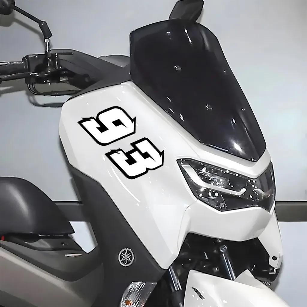 Number 0123456789 Motorcycle Sticker Motorcross Fuel Helmet Windshield DIY Number Waterproof Vinyl Decal