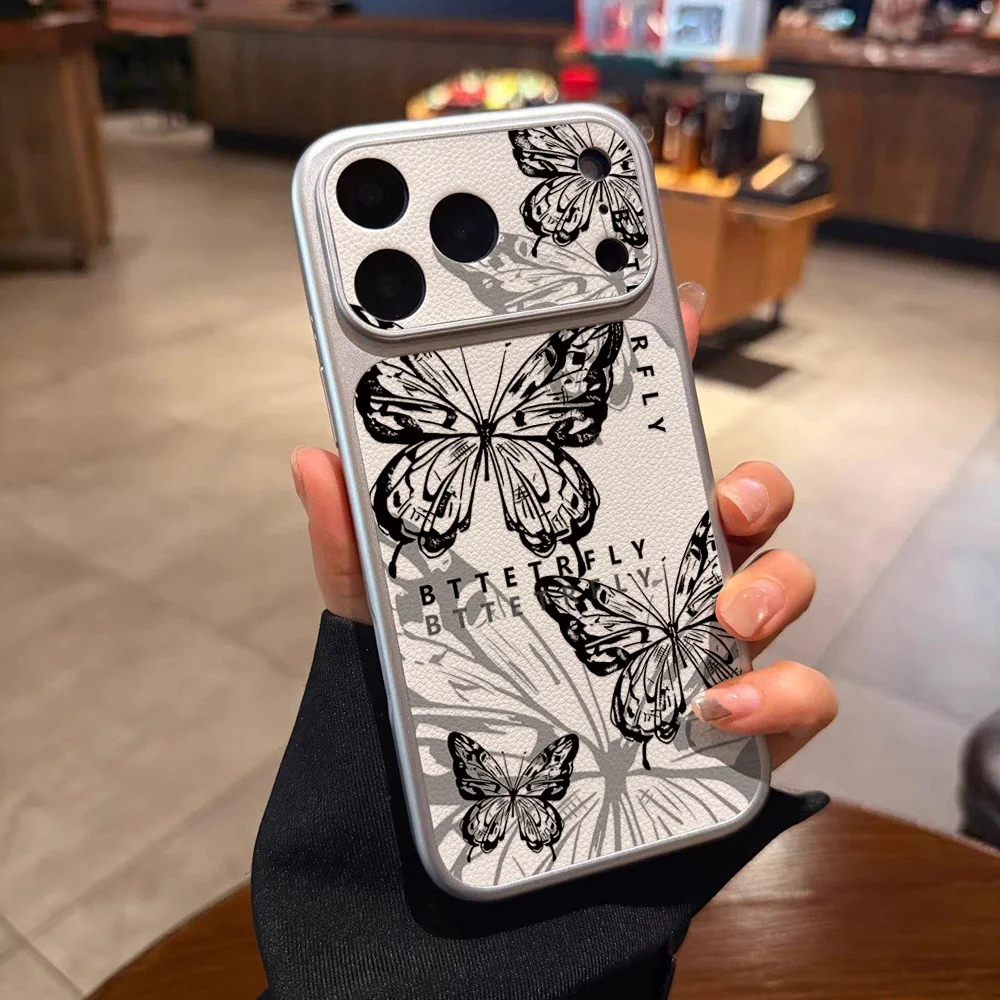 Wrist Strap Butterfly Leather Phone Case For Samsung Galaxy A57 A37 S26 Ultra S25 S24 Plus FE A55 A17 A16 A07 A06 Lanyard Cover