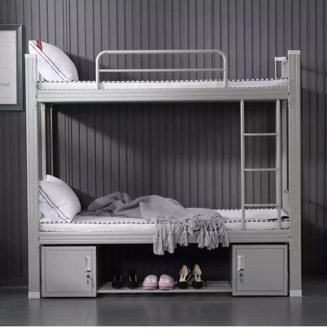Double Deck Bed Steel Bunk Beds Made Of Steel Cheap Metal Bed Cama Litera De Metal Escalera