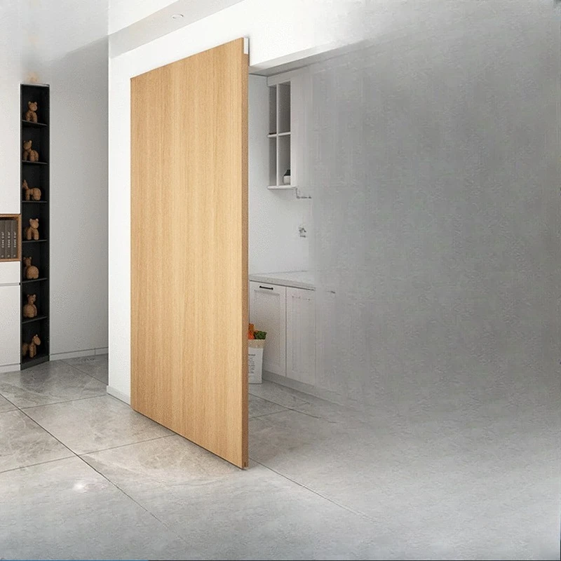 

Fully hidden sliding door, solid wood kitchen , bus door, invisible sliding , no track ghost door