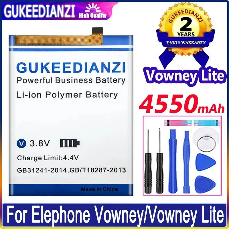 

Быстрая зарядка 4550 мАч для аккумулятора мобильного телефона Elephone Vowney Lite, долговечная работа