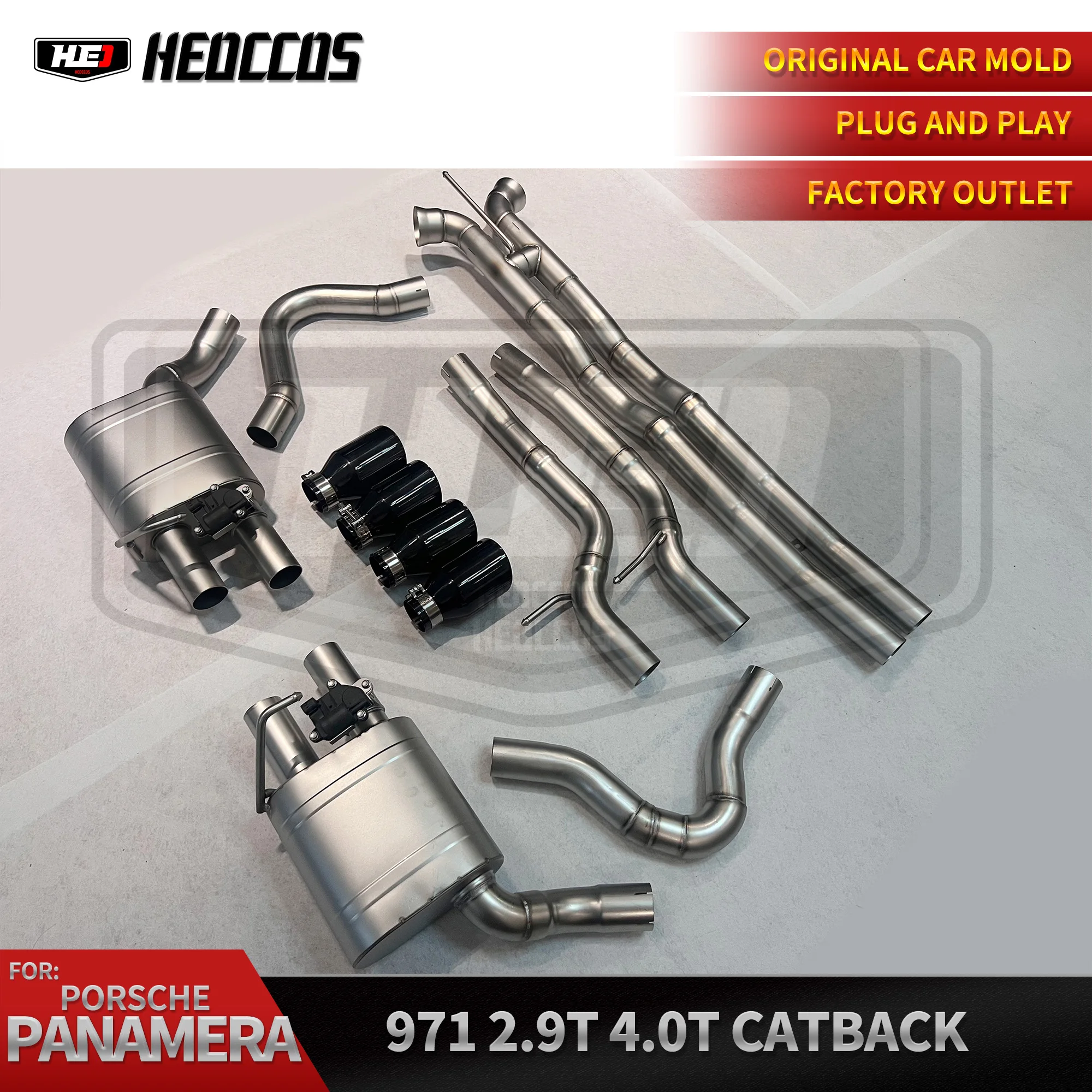 

HEO Exhaust Catback System For Porsche Panamera 971 2.9T 4.0T exhaust Valvetronic Exhaust Muffler Downpipe