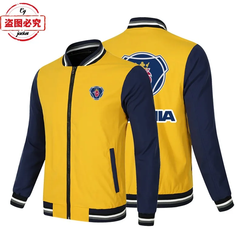 Heavy truck car logo jacket loose long sleeve men's baseball jacket work clothes