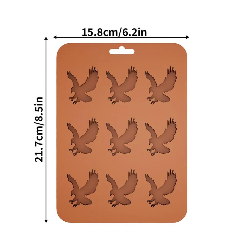 9Cavity Silicone Eagle Ice Tray Chocolate Biscuit Mold DIY Creative Animal Shape Ice Cube Maker Cookie Baking For Kitchen Baking