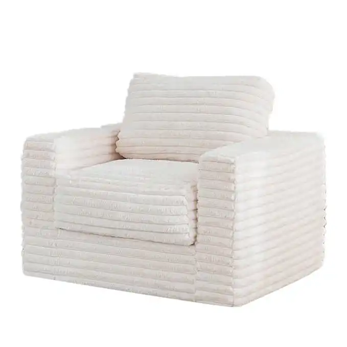 Modern Leisure Lazy Sofa Single Chair All-in-One Fabric Forming with Compressed Vacuum Roll for Hotels Villas and Hospitals
