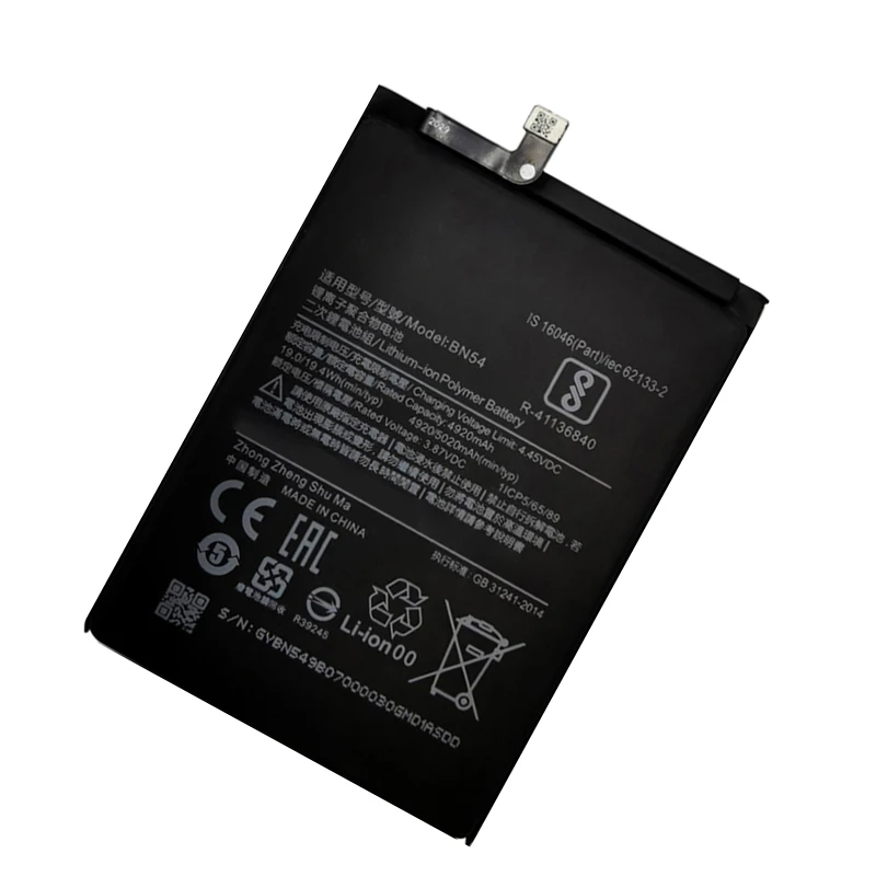 NEW 100% BN54 Battery For Xiaomi Redmi Note 9 5G Note9 / Redmi 9 / Redmi 10X 4G Phone Bateria Batteries Bateria Batterij+Tools
