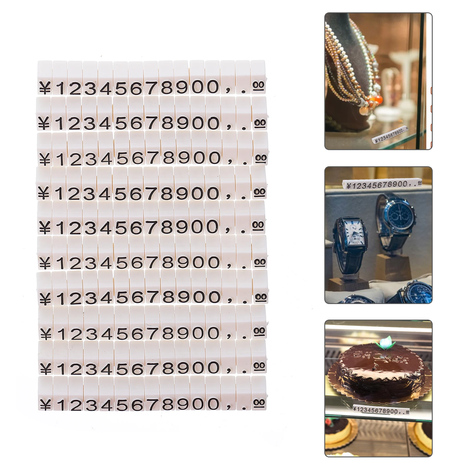 

10pcs Plastic Price Tags Jewelry Display Signs Shopping Mall Supplies Advertising Label Rack Commodity Price Boards Stereoscopic