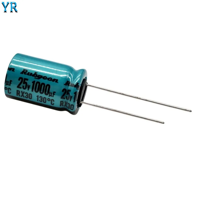 

10PCS Rubycon 25V1000UF 12.5x20mm Electrolytic Capacitor RX30 130℃ 1000uf 25V 12.5X20MM