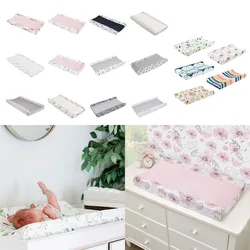 Baby Changing Pad Cover Floral Print Fitted Crib Sheet Infant or Toddler Bed Nursery Unisex Diaper Change Table Sheet