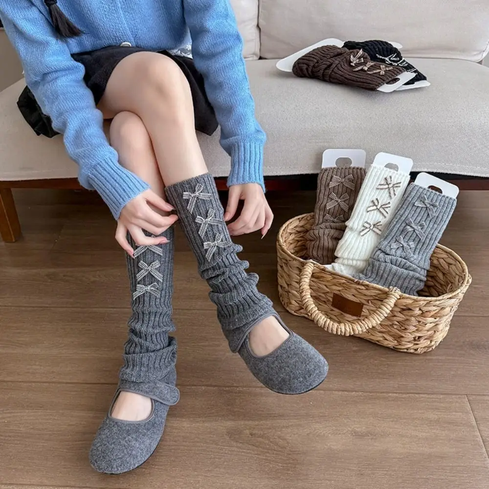 

Gifts Ballet Bow Slouch Socks Y2K Leg Warmers Boot Cuffs Women's Cotton Socks Warm Tool Foot Warmers