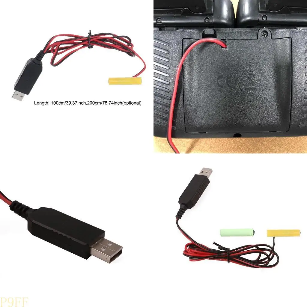 USB-кабель питания CS1W для батареи LR03, замена батареи AAA 3 В, многоразовая батарея