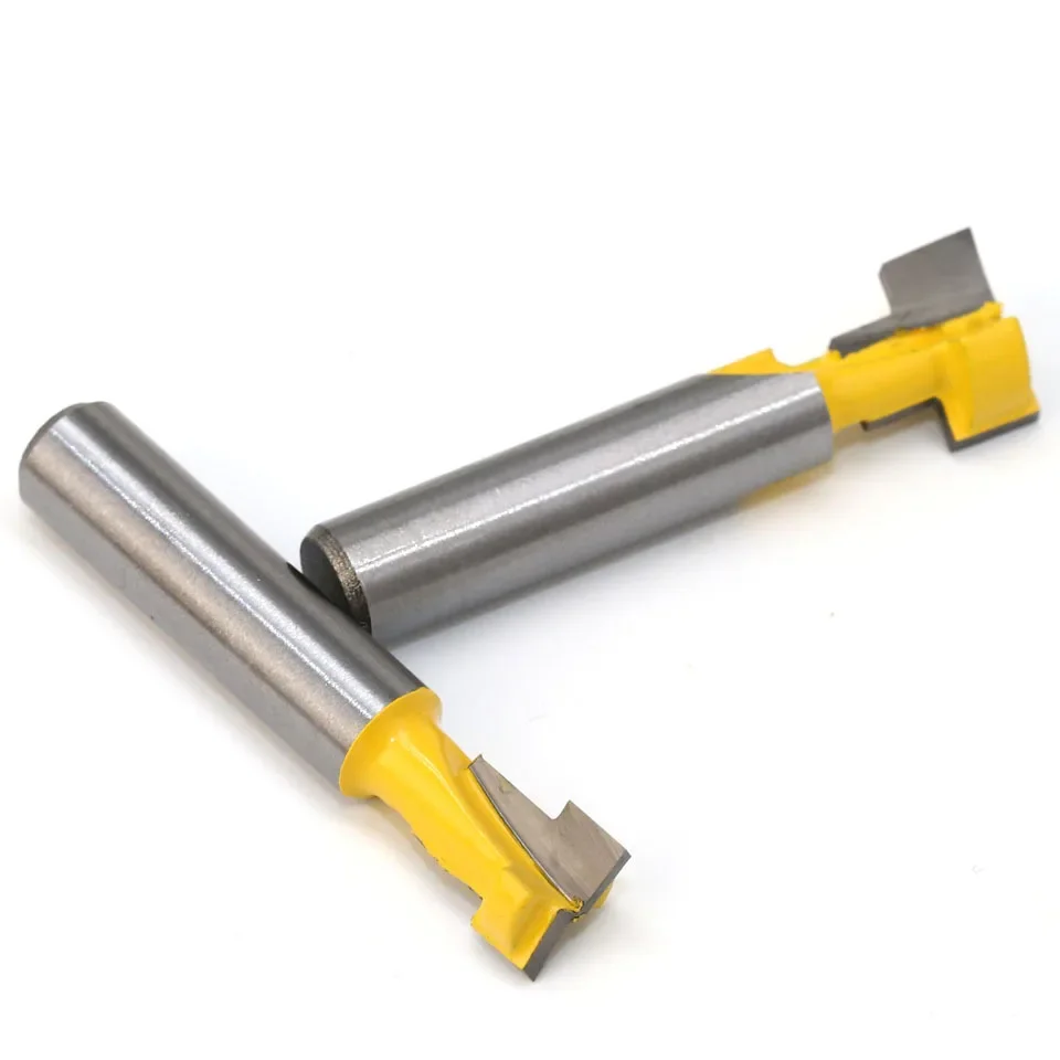 1PC 8MM Schaft Fräser Holz Carving T-Slot Fräser Für Holz Router Bit 1/4 "Hex Bot holzbearbeitung Werkzeuge Router Bit