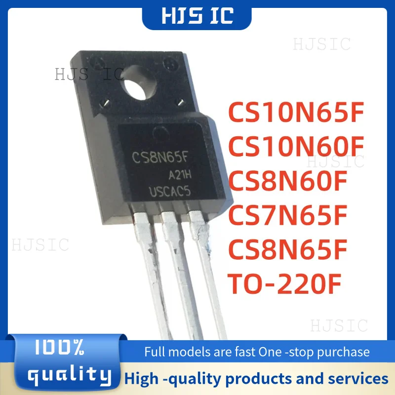 10 peças novo 100% qualidade cs10n65f 10n65f cs10n60f 10n60f cs8n60f 8n60f cs7n65f 7n65f cs8n65f 8n65f TO-220F mos fet eletrônica ic