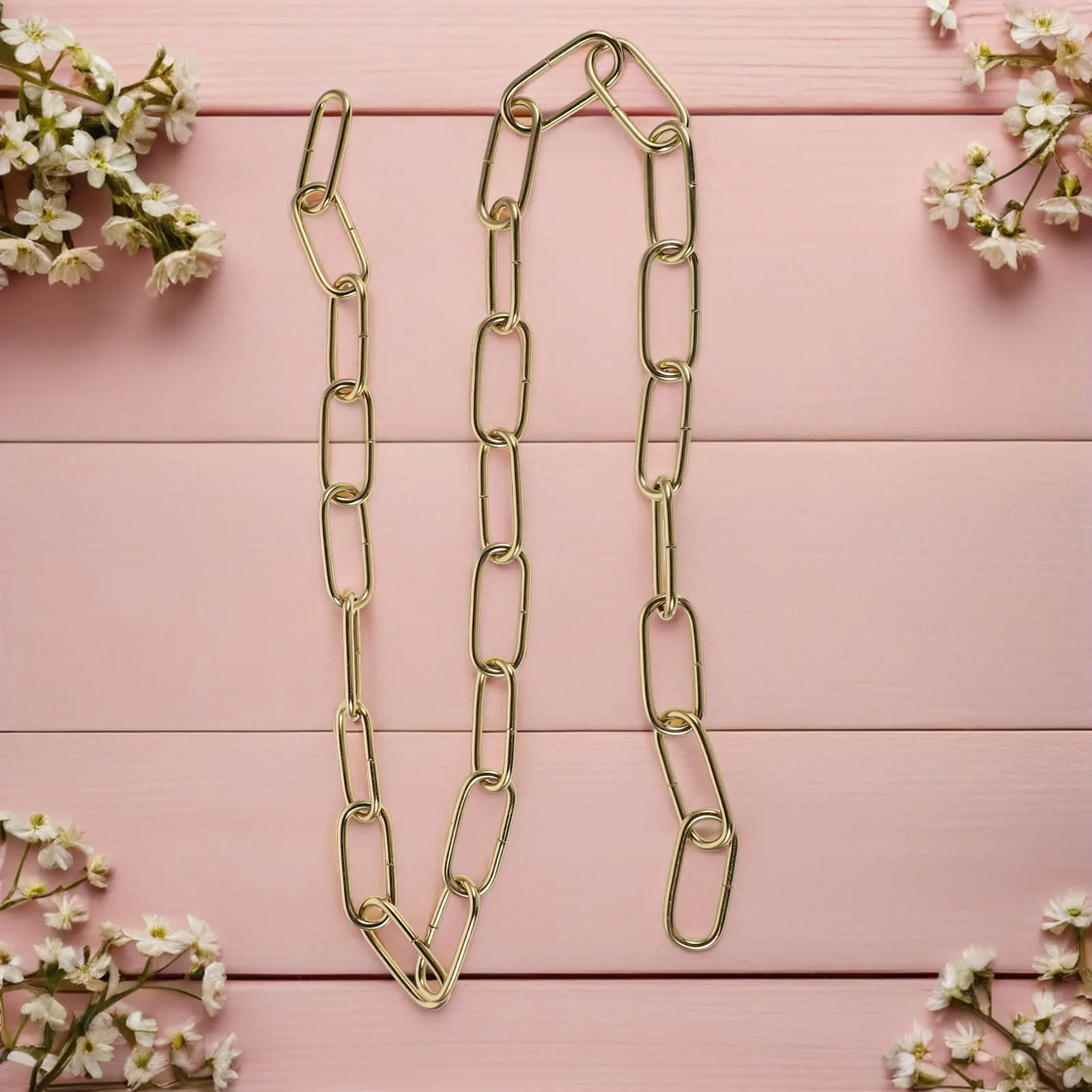 Adjustable Metal Chandelier Chain with Screw Lock for Crystal Ceiling Lights Pendant Fixtures Plants Baskets