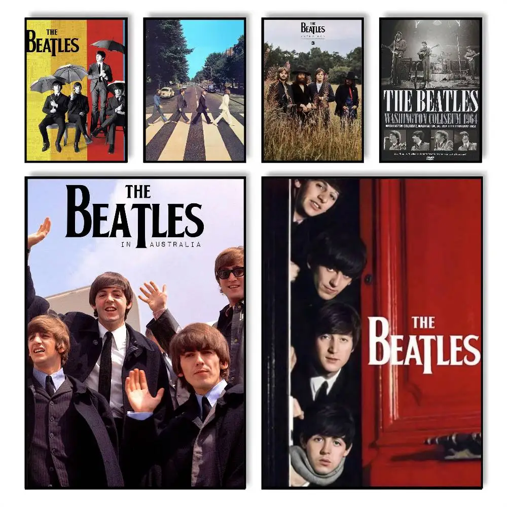 Heißes T-The B-Beatles Band-Poster, klebrige Wand, wasserdicht, Zuhause, Wohnzimmer, Schlafzimmer, Bar, ästhetische Dekoration