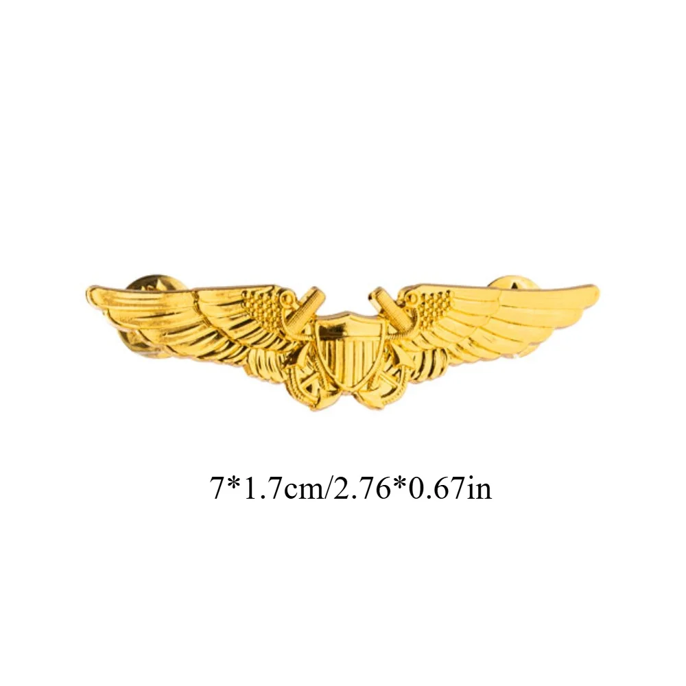 1 قطعة شارة الطيران للقوات الجوية للجيش الأمريكي دبوس شارة على الطراز العسكري ، فستان موحد شارة الصدر ، زين معدني قابل للجمع