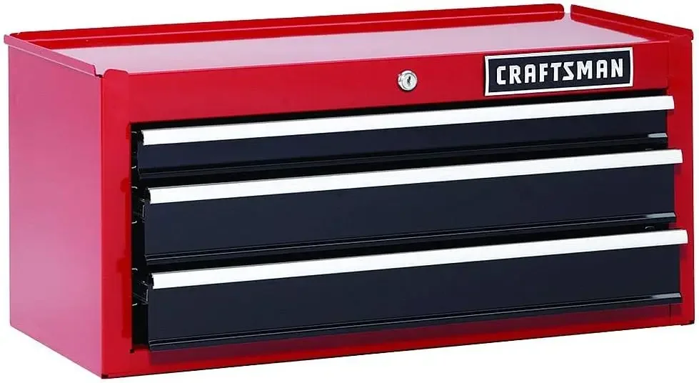 

26" in 3-Drawer Steel Heavy-Duty Middle Tool Chest Box Storage Cabinet