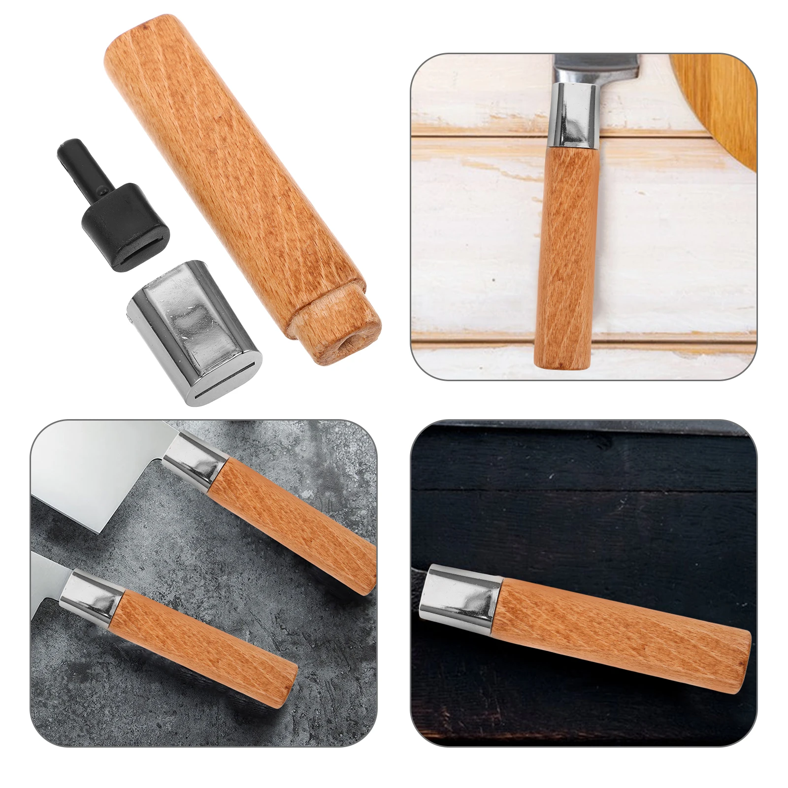 Mango de cuchillo de palisandro de repuesto, diseño ergonómico, agarre de madera artesanal para cortar cortador, herramienta de cocina, accesorio de reparación