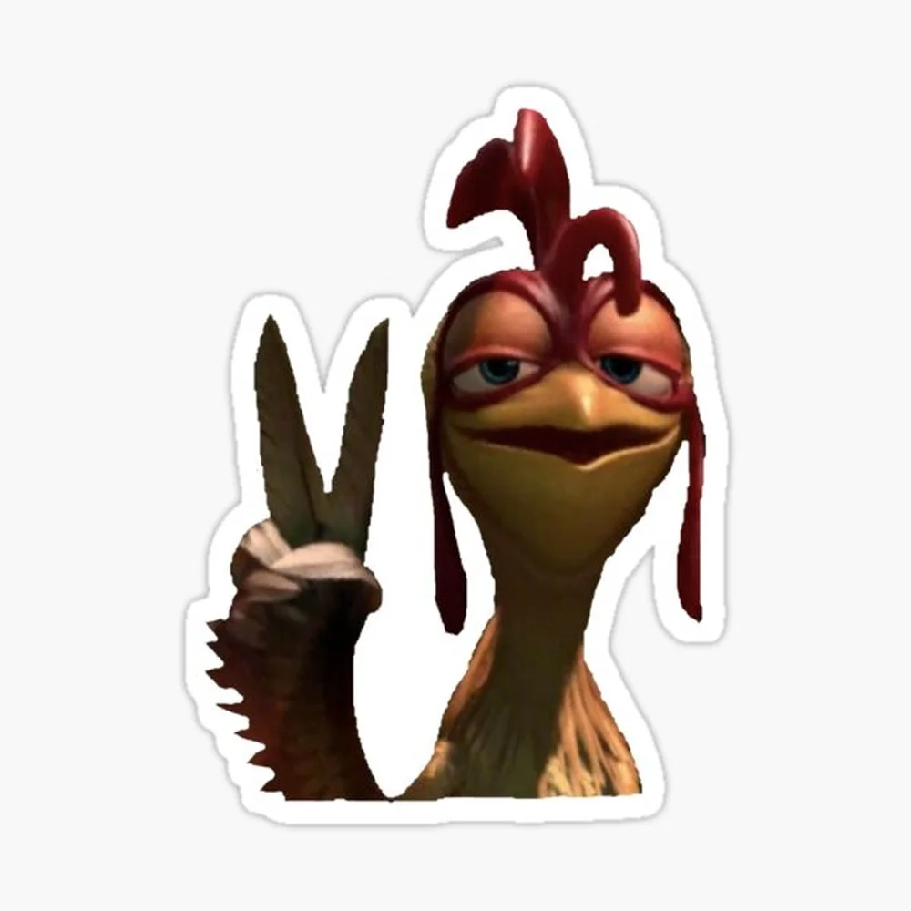 

CHICKEN JOE THE THIRD Sticker for Laptop Decor Bedroom Car Cute Cartoon Art Fashionable Public Suitcase