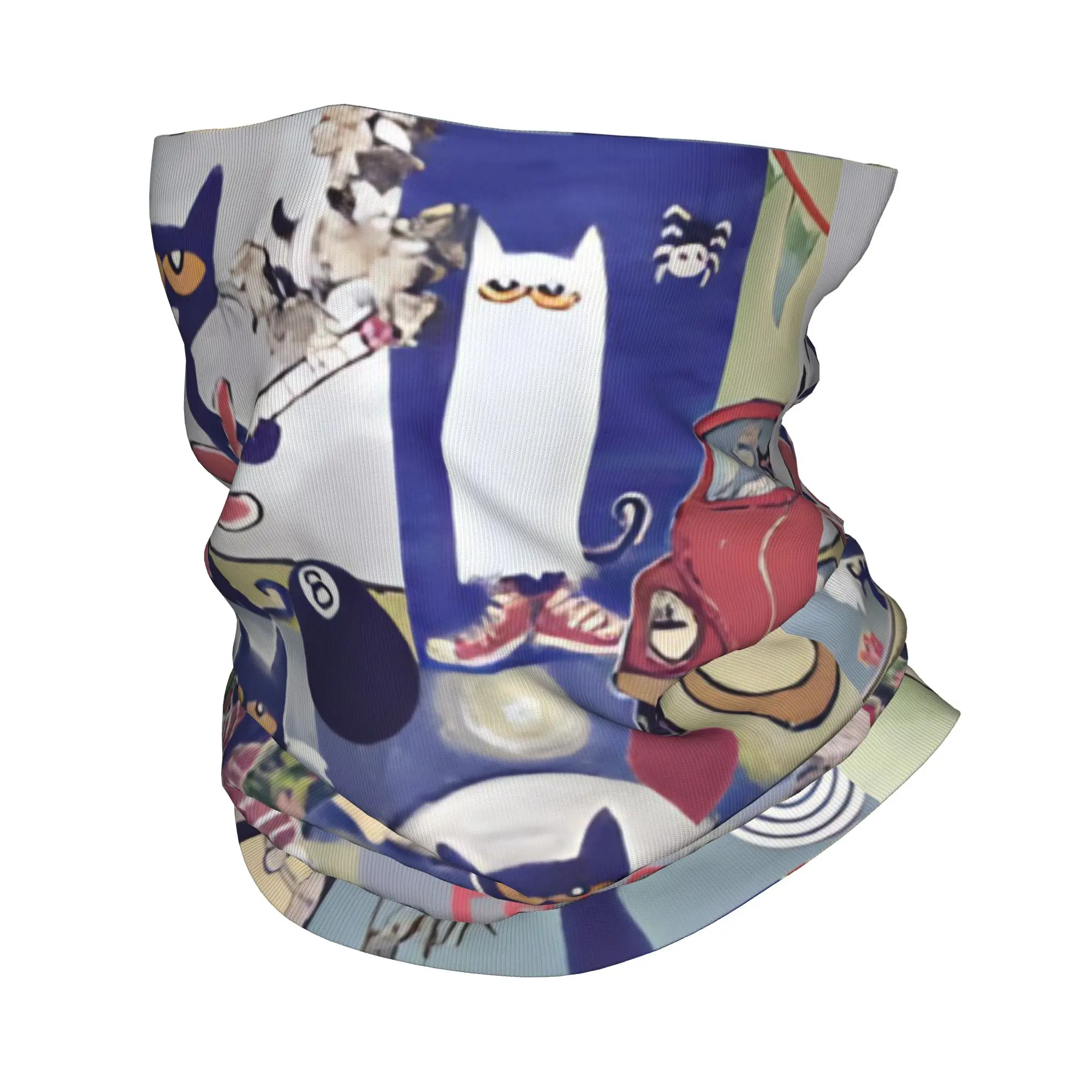 Cool Kitten Pete the Cat   Bandana Neck Gaiter Printed Cartoon  Mask Scarf Warm Headwear Fishing for Men Women Adult Windproof