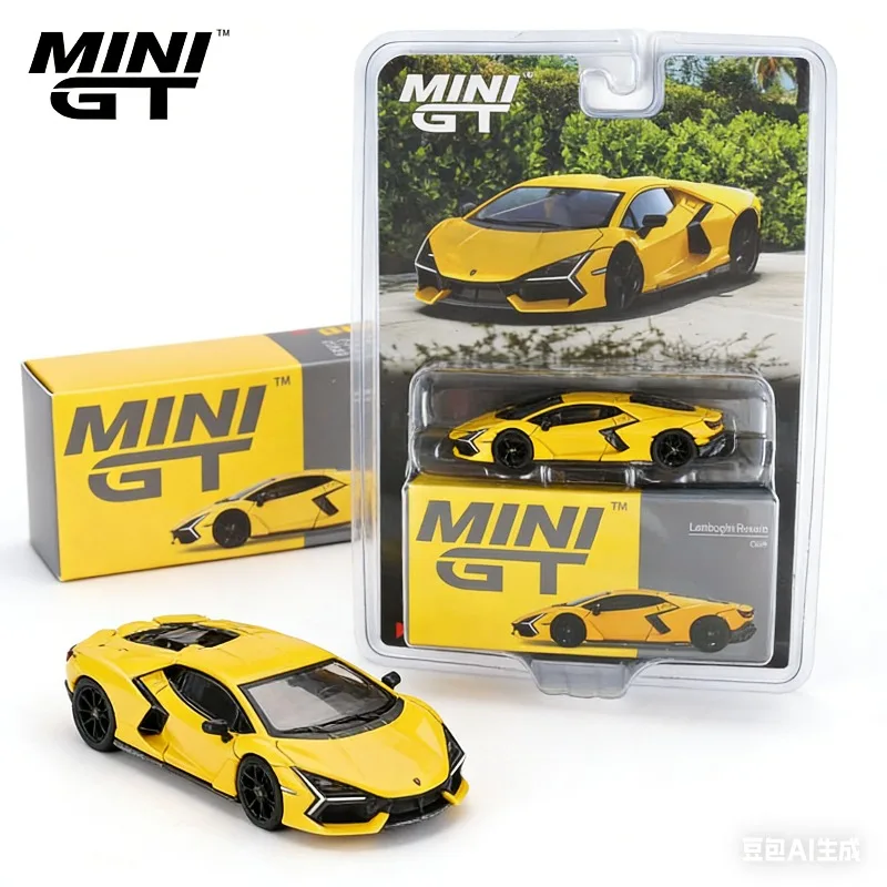 

Миниатюрная модель автомобиля MINI GT 1:64 Lamborghini Revuelto из сплава, реалистичная, подарок для мальчиков на праздник, коллекционный предмет для взрослых, украшение для дома.