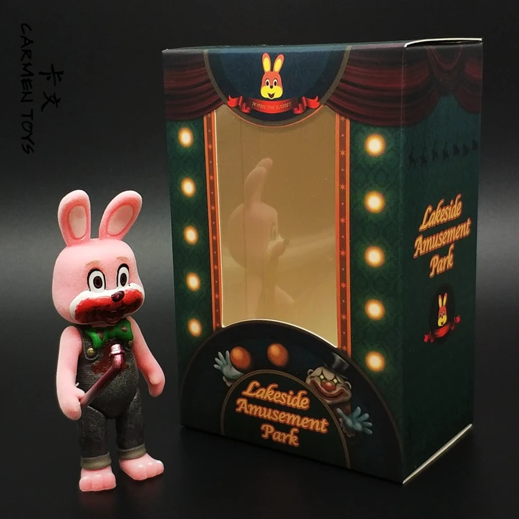 Figura de Ação Articulada de PVC Colecionável Silent Hill 3 Robby Rabbit Zombie, Modelo de Brinquedo Biodegradável, Entreteni...