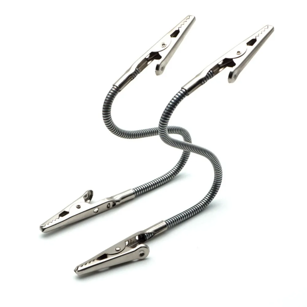 Heavy Duty Double Head Crocodile Clip Holder Bendable Dual Clamp Stand for Mosquito Coil Pest Repellent Garden Outdoor Home Use