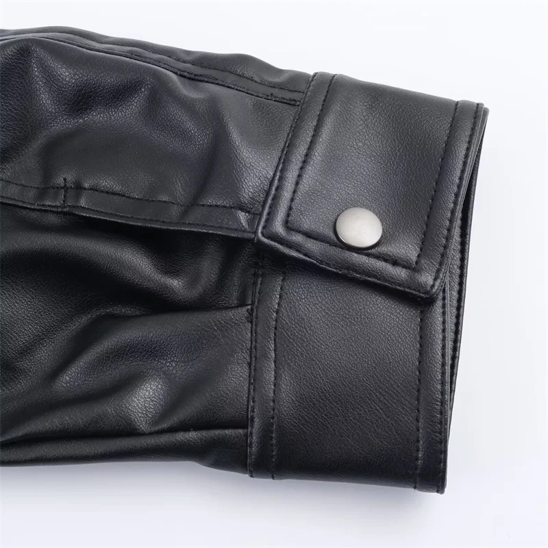 탈부착 가능한 칼라가 있는 여성용 코트, 인조 가죽 효과 재킷, 레트로 스타일의 따뜻한 가을 겨울 여성용 상의