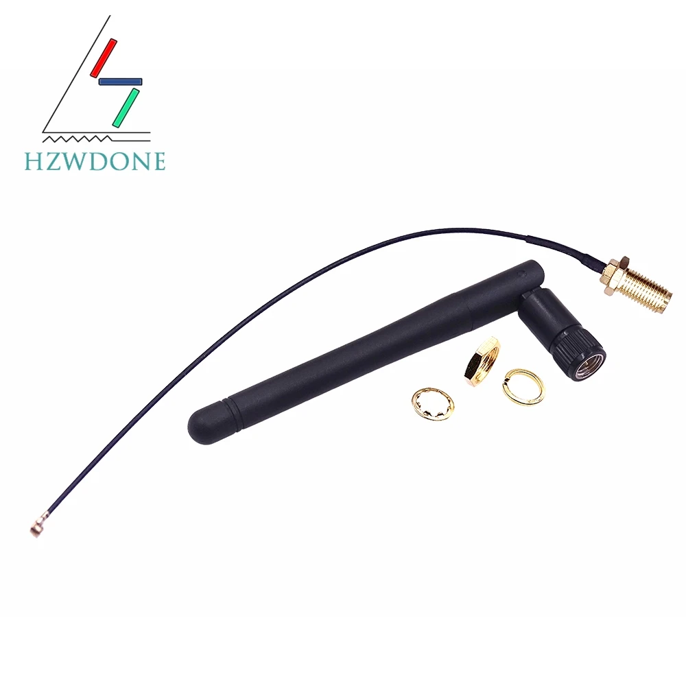 Antena 2.4G Módulo Wifi Bluetooth plegado ZigBee SMA a IPX Línea de alimentación 2.4GHz