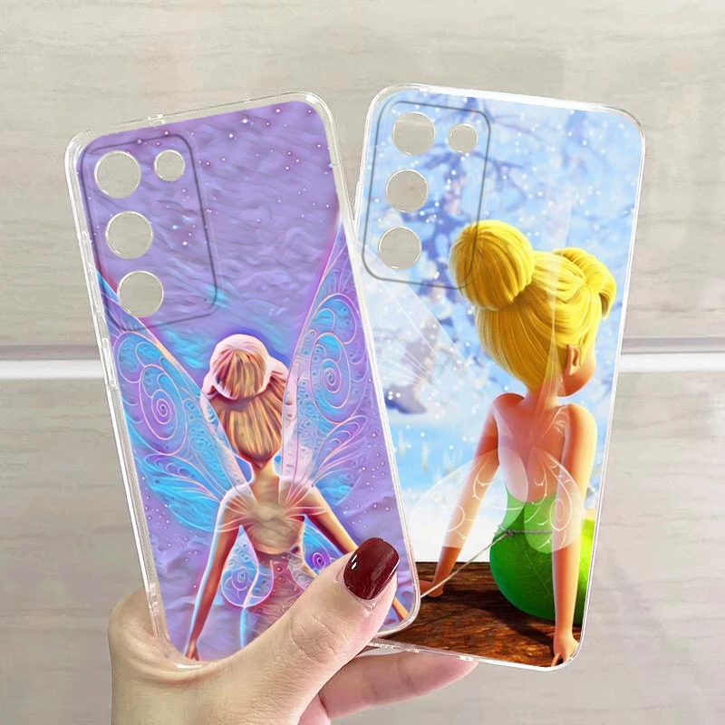 Disney Tinker Bell For Samsung A53 A52 A54 A13 A12 A32 A71 A33 A73 A72 A51 A23 A21S 5G Transparent Phone Case