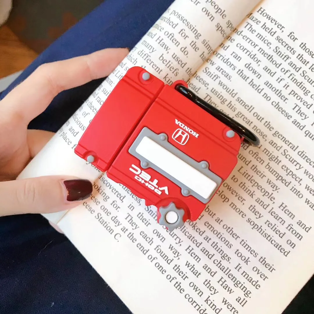 3D красный почтовый ящик двигателя + кольцо Bluetooth беспроводная гарнитура набор силиконовый чехол для наушников Airpods 12pro защитные противоударные чехлы