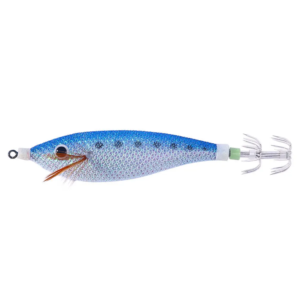 Leuchtender hölzerner Garnelen-Fake-Köder, neuer hölzerner Garnelen-Tintenfisch-Haken, harter Bait13GFishing-Köder-Set – Detail 14