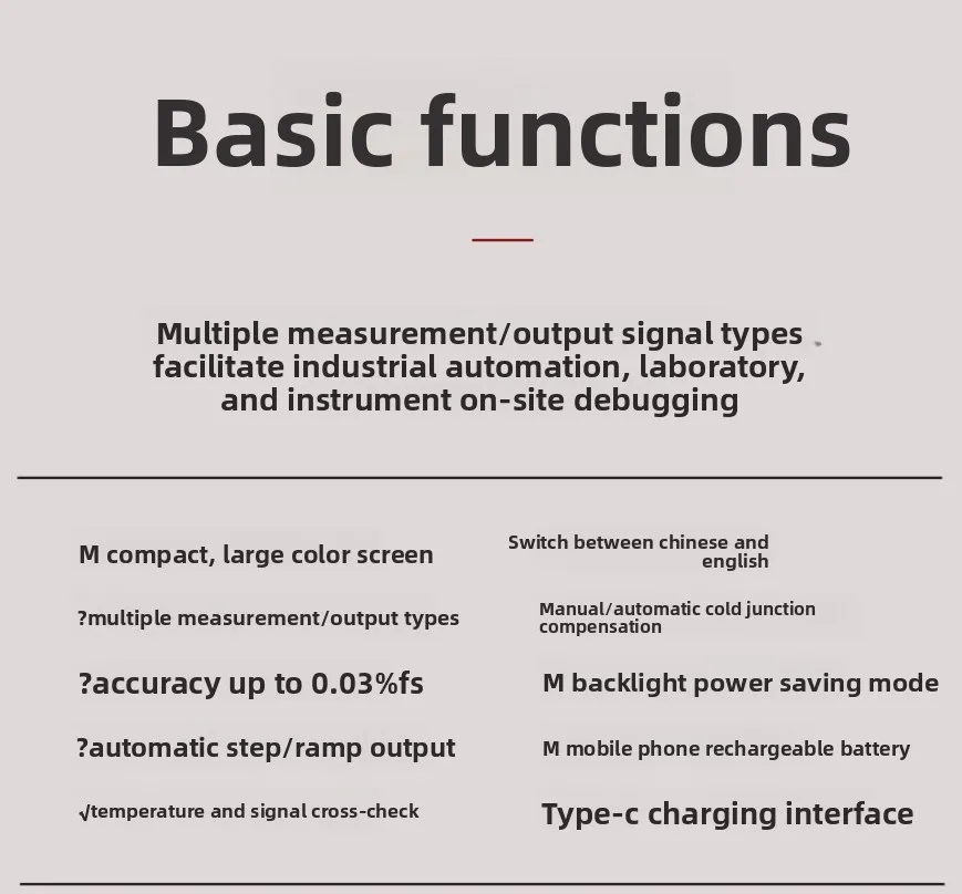 Process Calibration Instrument Thermal Resistance Couple Temperature Current Voltage Frequency Pulse Handheld