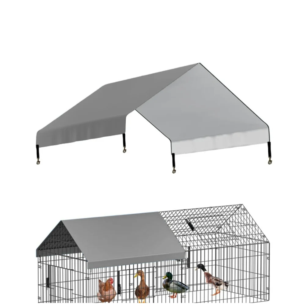 Oxford Fabric Tarp Chicken Cage Cover Waterproof PVC Coating Breathable Oxford Fabric 220*145cm For Outdoor Use