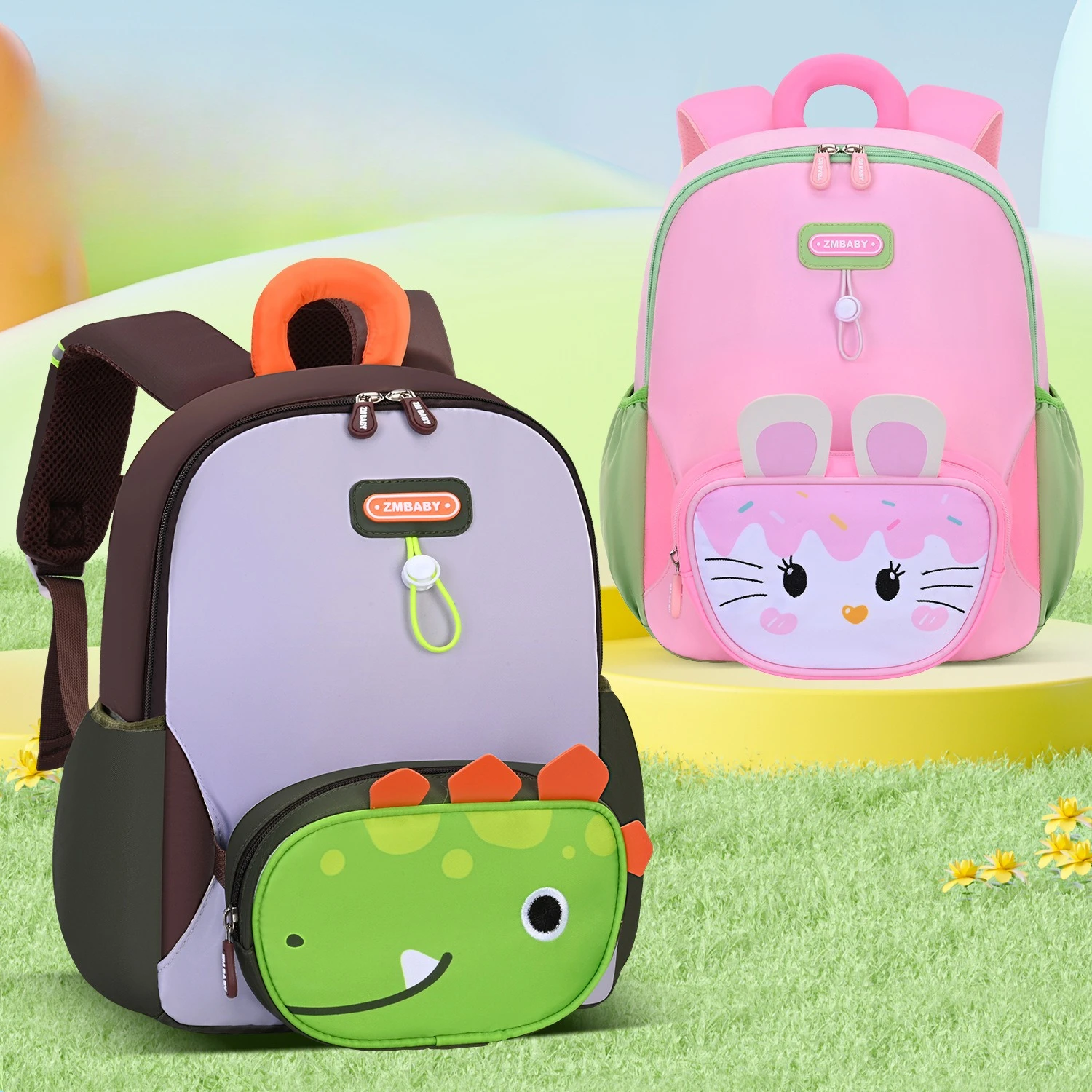 

High Quality Kindergarten Cute Cartoon Backpack Boys Girls Trendy Kids Backpack Lightweight Adjustable Cute Kids Backpacks L/XL