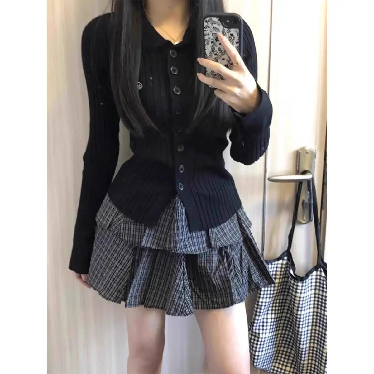 

Вязаный открытый кардиган Bla Ne, женский облегающий трикотаж с завязкой на талии, базовый свитер из полиэфирного волокна 00%