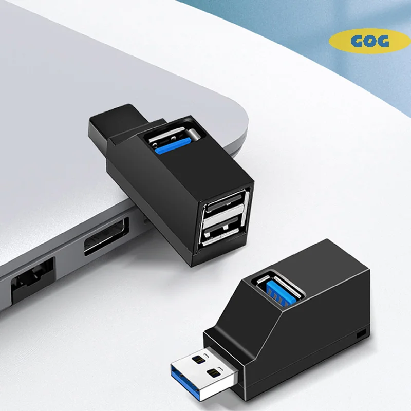 1PC High Speed USB 3.0 HUB Adapter Extender Mini Splitter Box 3 Port Data Transfer  For PC Laptop Parts U Disk Card Reader